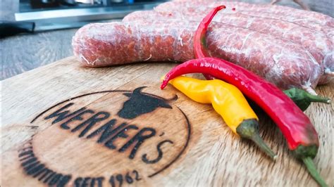 Chili Cheese Bratwurst Made Home Bratwurst Selber Machen BBQ YouTube