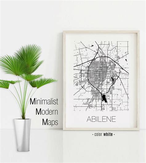 Abilene Texas Abilene TX Map Abilene Map Abilene Print - Etsy