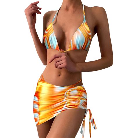 Aayomet Bikinis For Women Up Swimsuit Push Color With Cover Bikini Up