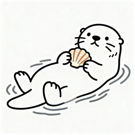 Easy Sea Otter Drawing Tutorials And Ai Art