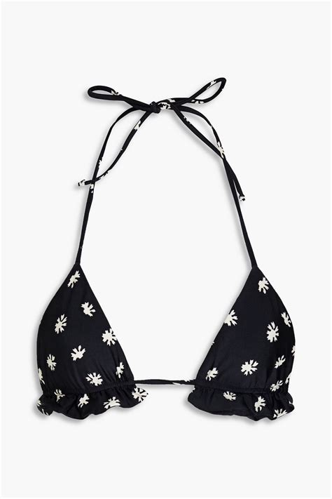 VIX PAULA HERMANNY Sally Printed Triangle Bikini Top THE OUTNET