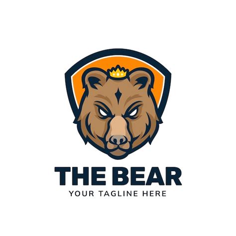 Plantilla de diseño de logotipo de oso Vector Gratis