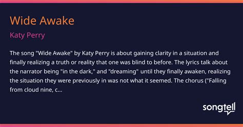 Meaning Of Wide Awake By Katy Perry