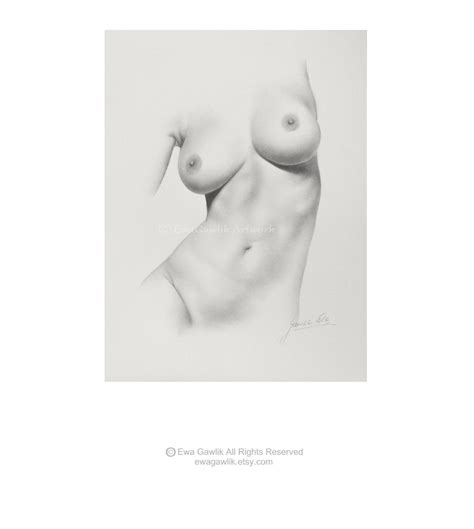 Female Nude Art Order Nude Sketch Naked Woman Sketch Hand Etsy