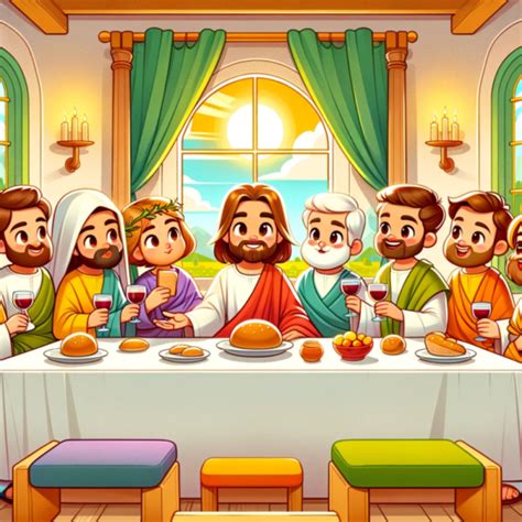 La última cena de Jesús para niños