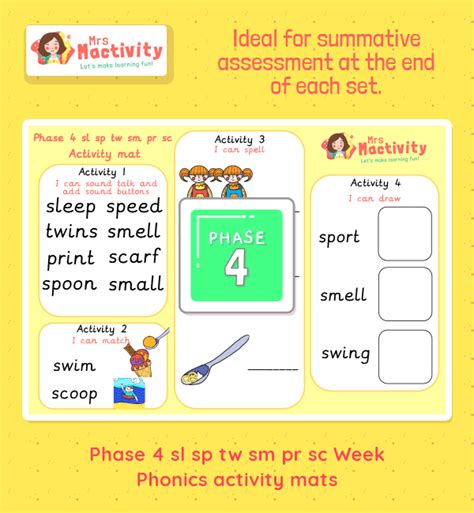 Phase 4 Phonics Resources Page 3 Of 5 Mrs Mactivity