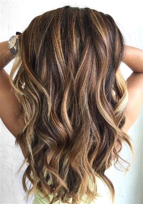 Dark Brown Hair Color With Blonde Highlights