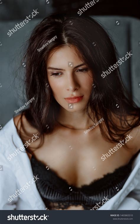 Sexy Portrait Beautiful Brunette Girl Lingerie Stock Photo Shutterstock