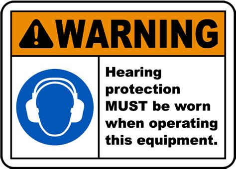 Hearing Protection Must Be Worn Sign I2444 By