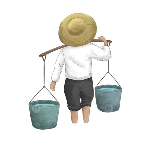 carrying water clipart png images farmers carrying water  farmer