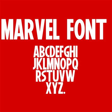 Avengers Font Marvel Font Alphabet Font Superhero Letter Font