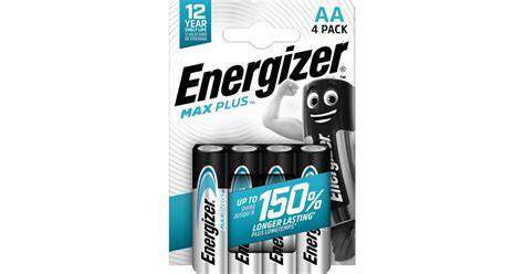 Energizer Max Plus AA -alkaliparisto, 4 kpl | K-Ruoka Verkkokauppa