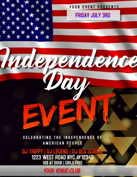 Independence Day Event Flyer Template Postermywall