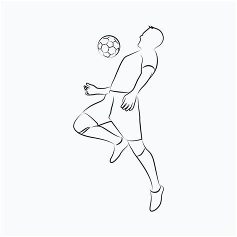 Premium Vector Soccer Line Art Illustration