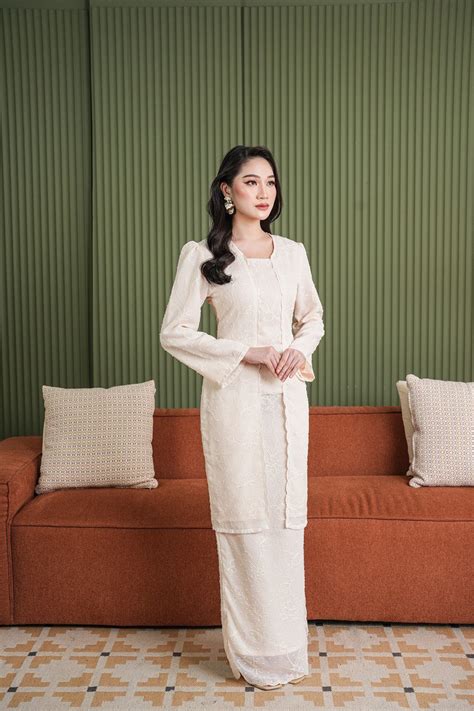 Myravallyn Malaysia Modest Clothing NEW COLLECTION RANIA KURUNG Rania Kurung In Nude