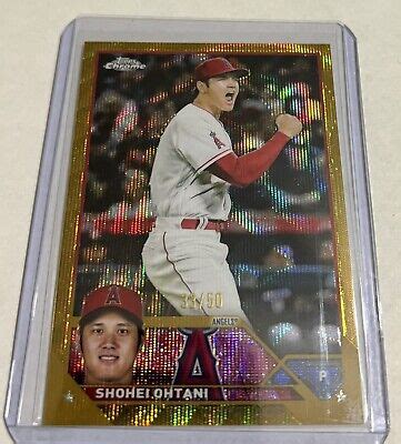 2023 Topps Chrome Shohei Ohtani 33 50 Gold Wave 17 LA Angels MVP