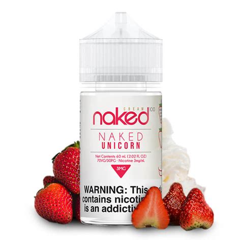 Naked 100 Cream Strawberry Naked Unicorn E Juice 60ml Vapesourcing