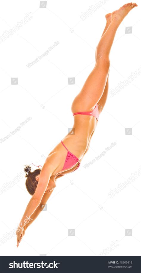 Nude Woman Diving Pool Stock Photos Images Photography Shutterstock