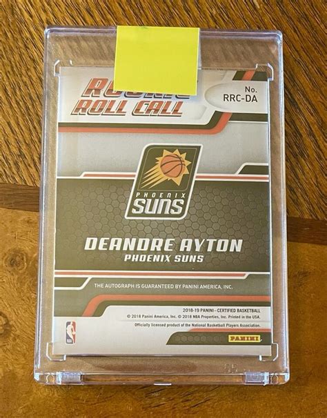 2018 19 Panini Certified Rookie Roll Call DeAndre Ayton ON CARD Auto RC