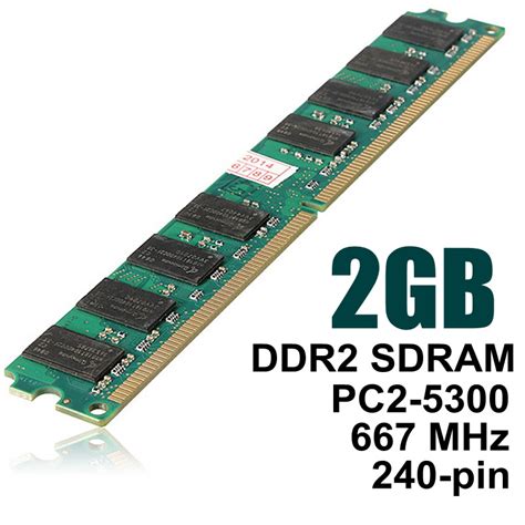 NEUFU 2GB Mémoire RAM DDR2-667 MHZ PC2-5300 Non-ECC Desktop PC DIMM KIT ...