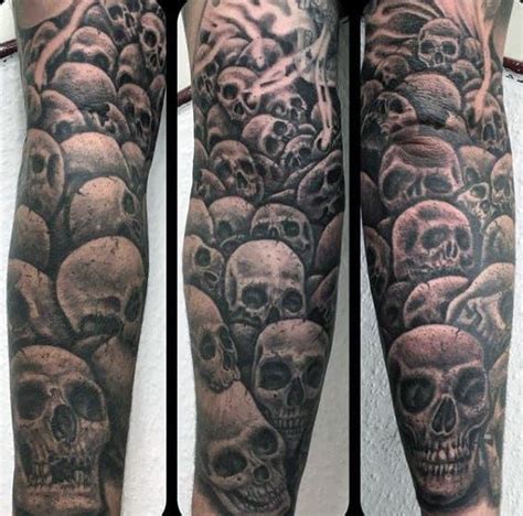 50 Skull Sleeve Tattoos For Men Skull Sleeve Tattoos Skull Tattoo