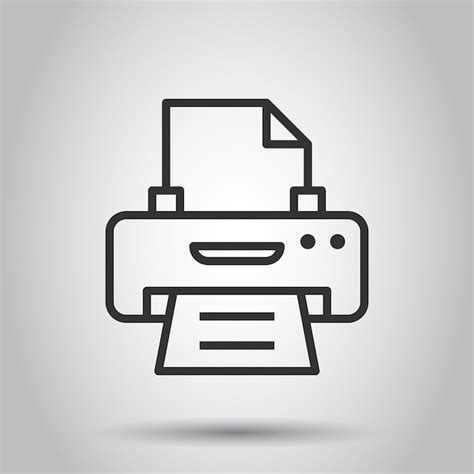 Premium Vector Office Printer Icon In Flat Style Fax Vector