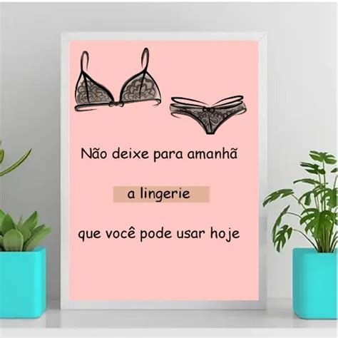 Quadro Decorativo Frase Lingerie A Vidro Elo