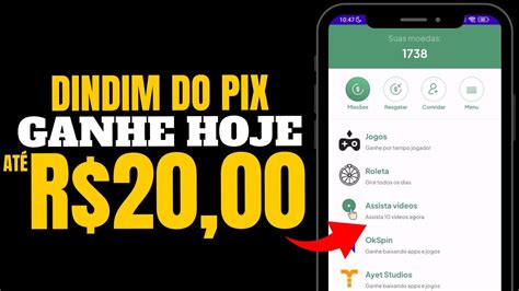 APP para GANHAR DINHEIRO via PIX Receba Até R 20 App DinDim Online