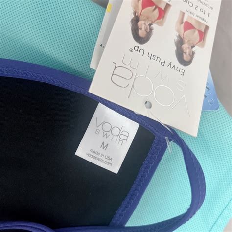 價可議 Voda Swim 現貨非代購 全新沒穿過 Bikini 比基尼 吊牌未拆 魔術美胸薄墊 單上衣 寶藍 蝦皮購物