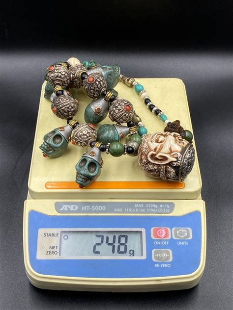 Very Unique Old Tibetan Mahakala Shell Pendant With T Gem