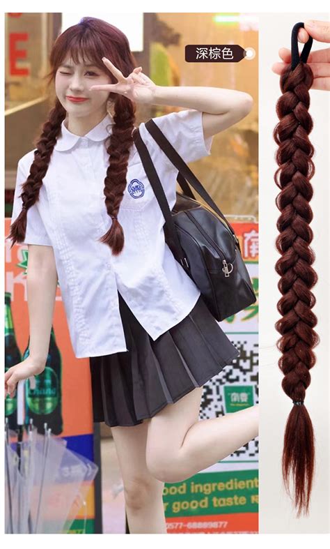 Wig Braids Hot Girl Dirty Braids Ponytail Y2k Sweet Cool Twist Braids Boxing Braid Hair Clip