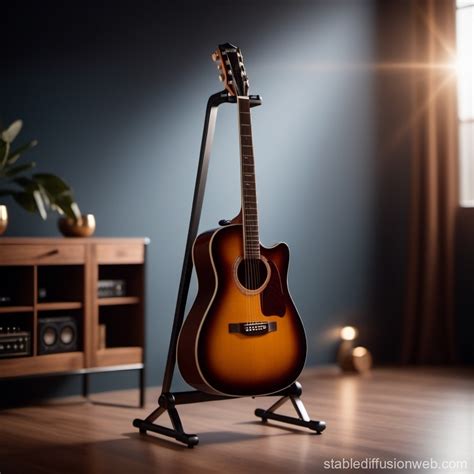 Adjustable Metal Guitar Stand Stable Diffusion Online
