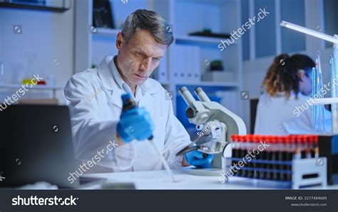 Busy Laboratory Analyzers Over Royalty Free Licensable Stock