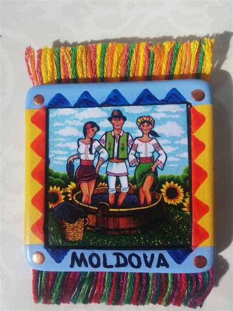 Handmade Fridge magnet collection souvenir tourist ceramic Moldova ...