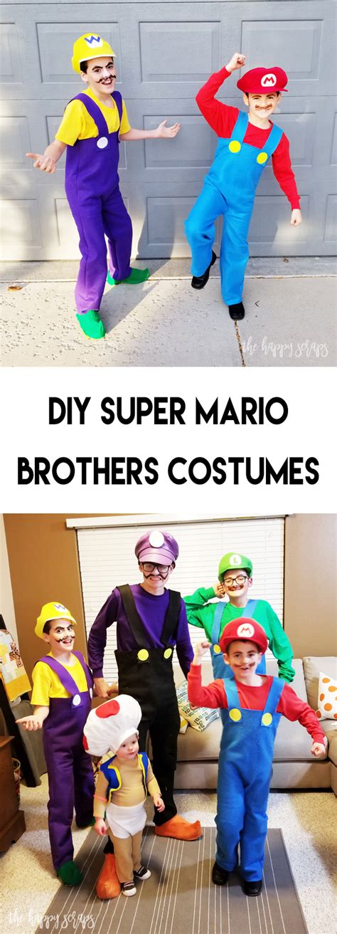DIY Super Mario Brothers Costumes - The Happy Scraps