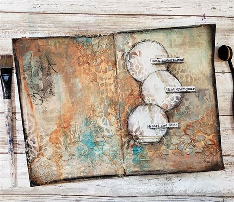mixed media art journal tutorial creating yummy texture