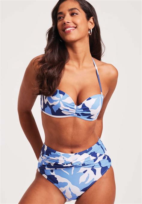 Womens Blue Floral Bikini Top Peacocks