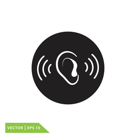ear icon flat style illustration  vector art  vecteezy