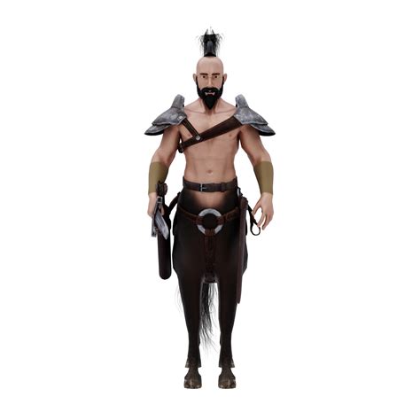 Centaur Greek Mythology Creature Half Man Half Horse Isolated Model