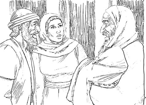 The Presentation Of Jesus At The Temple Coloring Pages