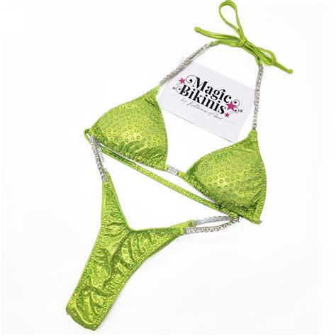Competition Bikini No Npc Lime Mystique With Connectors Magic Bikinis Custom Competition