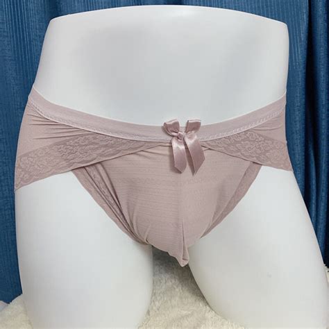 Men Mesh Lace Sissy Panties Ropa Interior Hombre Briefs Bikini Panties Swim Underwear Thong