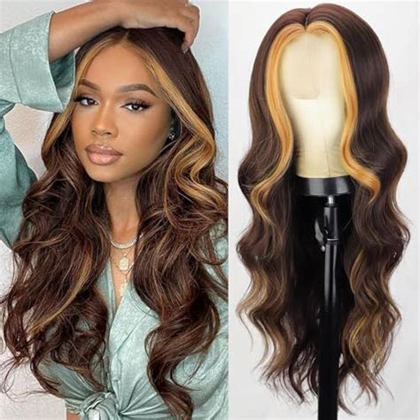 Amazon XIXIBI Blonde Wigs For Women Long Ombre Blonde Wavy Wig With Dark Roots 26 Inch