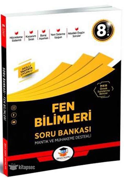 8 Sınıf Fen Bilimleri Soru Bankası Zeka Küpü Yayınları 9786057534286