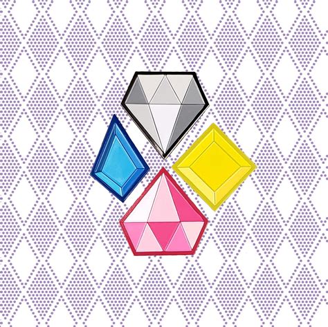 Steven Universe Diamonds Pin Set Su Ts Diamond Authority Etsy