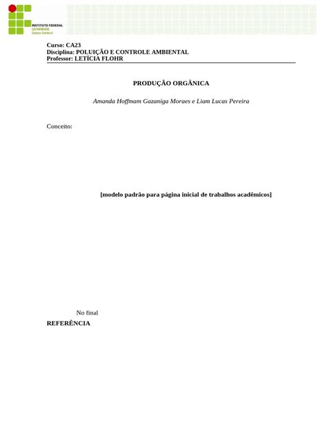 cabecalho trabalho academico