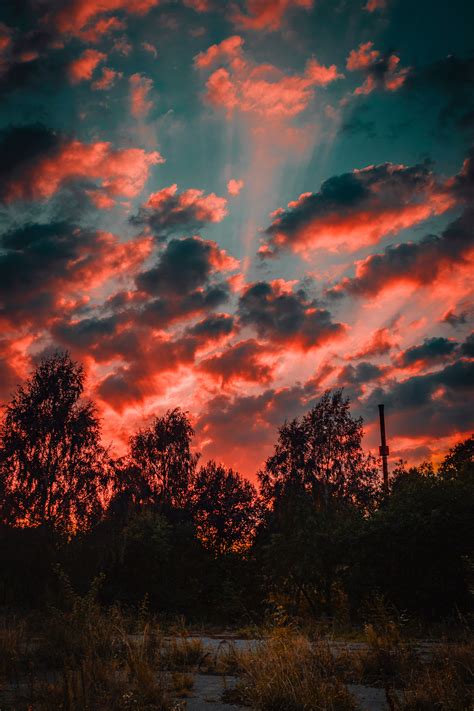 Free Images Red Sky At Morning Nature Afterglow Cloud Dawn