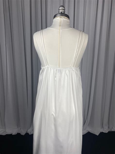 Vintage 1990s Bert Yelin White Lace Nightgown Lingerie And House Robe Matching Set 34 Bust Size