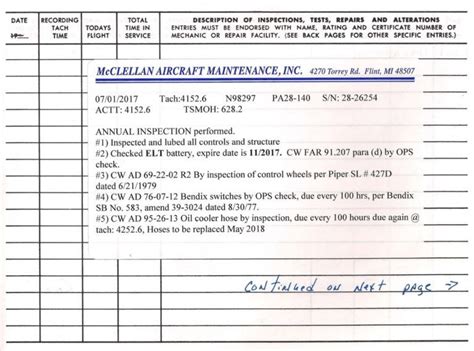 Aircraft Engine Log Book Sample Fqphguonutsite Aircraft Log Book
