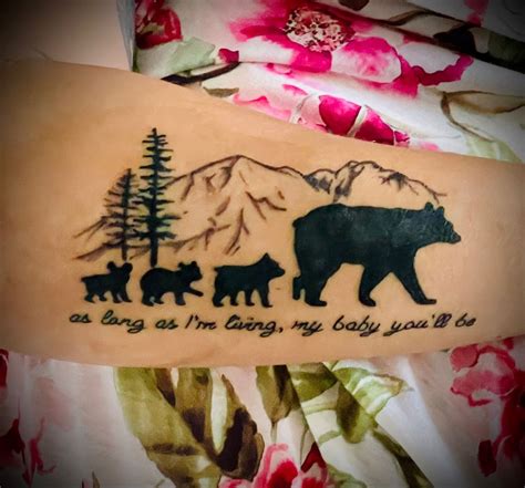 Mama Bear Tattoo Mama Bear Tattoos Bear Tattoo Designs Baby Bear Tattoo